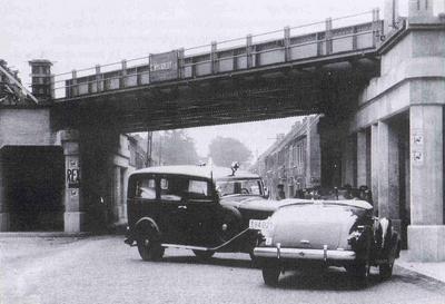oude foto uit 1937 van viaduct Kwatrecht